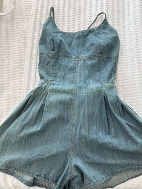 eesome Denim Blue One-Piece Romper